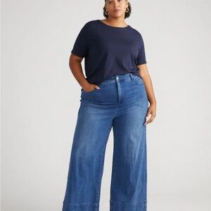 Universal Standard Carrie High Rise Wide Leg Jeans - True Blue